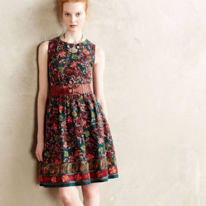Anthropologie Adelyn Rae Needlepoint Garden Dress